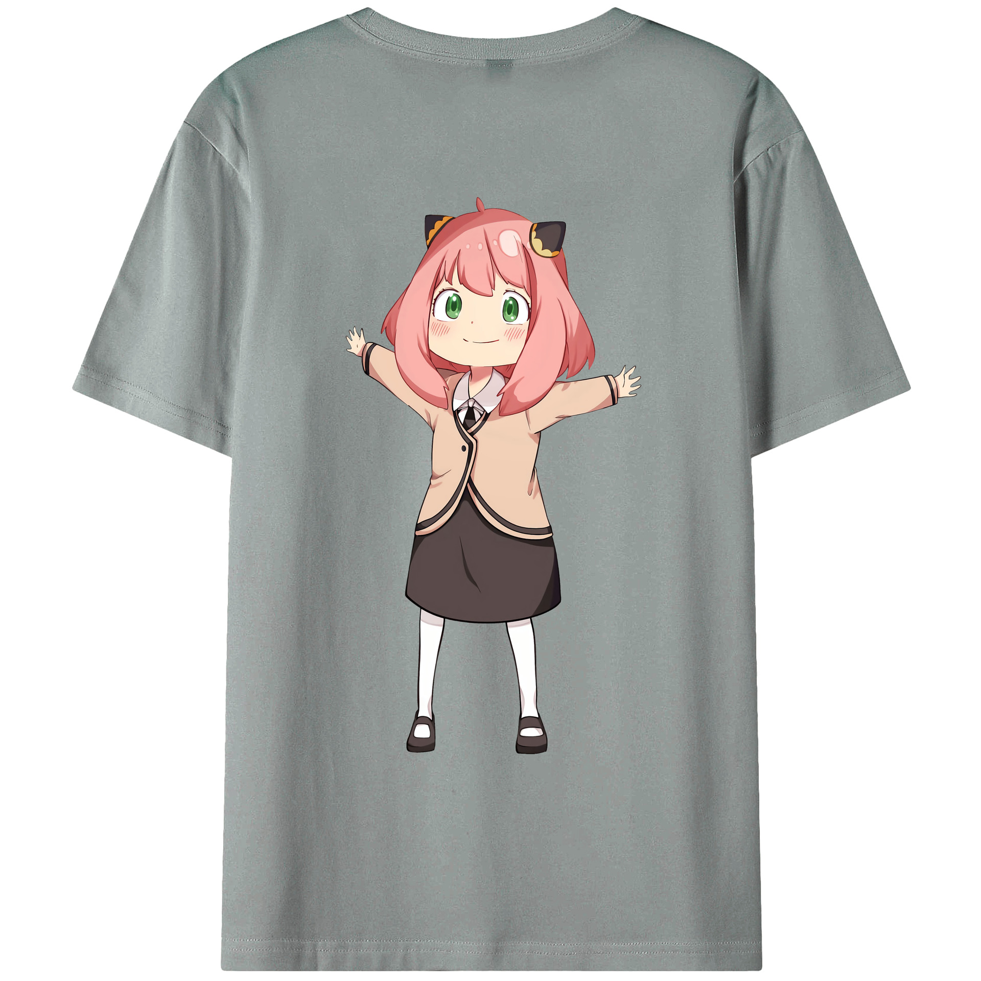 （画像用） SPY×FAMILY间谍家家酒 綿100％ メンズ半袖Tシャツ（バックプリント） 通気性